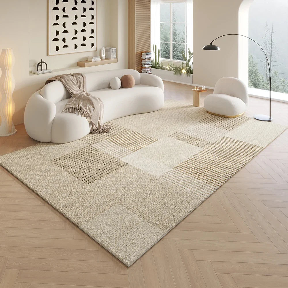 Cream Minimalist Rug Durable Non-Slip Living Room Sofa Mat Bathroom  Floor Covering Home Furnishings