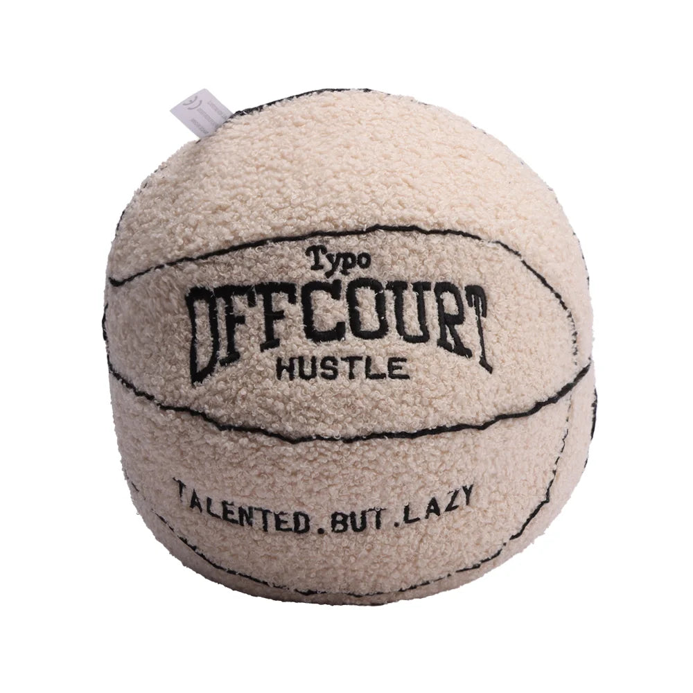 25CM Offcourt Basketball Plush Pillow Soft and Trendy Basketball Plush Toy Children Birthday Boyfriend Gifts Home Decoration