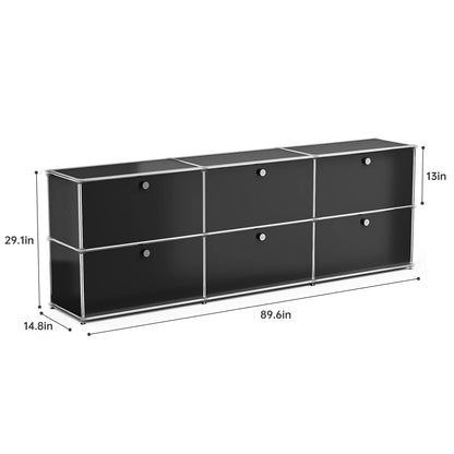 Modern Storage Cabinet Versatile Free-Standing Organizer for Living Room Bedroom and Home Office Bookshelf
