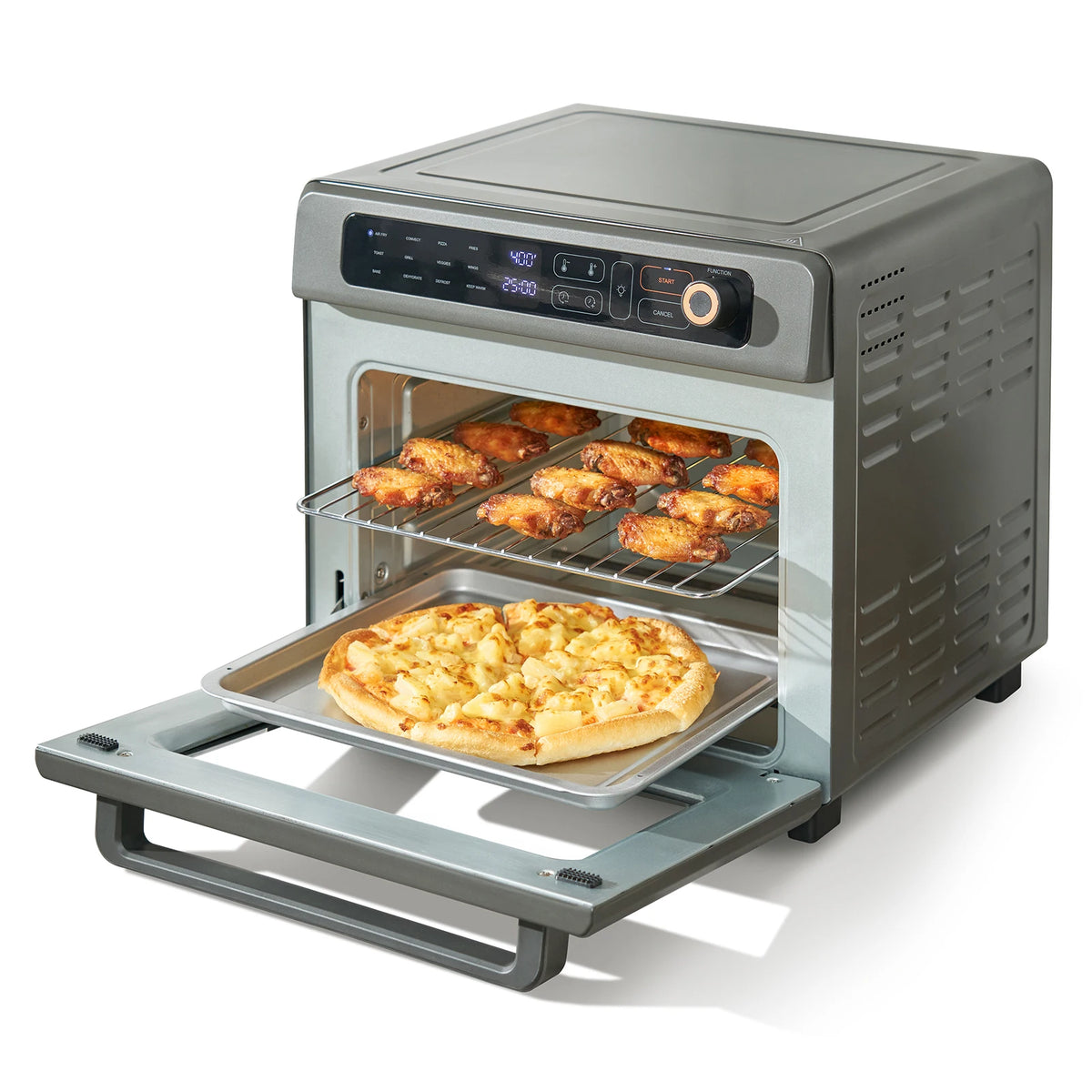 Air Fryer Toaster Oven 25L Convection Oven 1700W Stainless Steel Toaster Ovens Countertop Combo with Grill for Kitchen