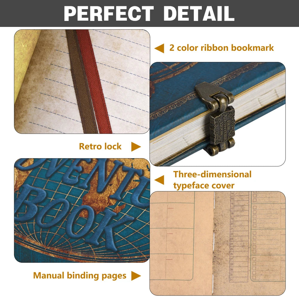 180 Page DIY Travel Photo Album Our Adventure Book Leather Retro Creative Anniversary Photo Album Wedding Guest Book Memory Gift