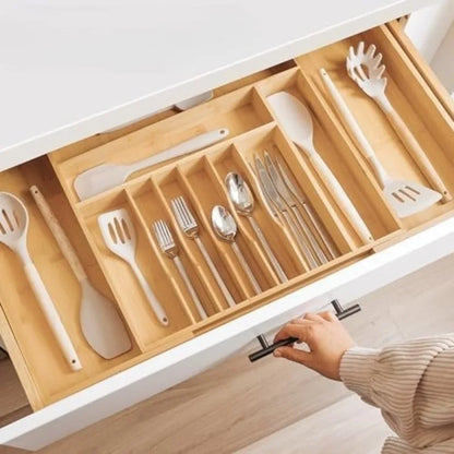 Expandable Silverware, Flatware and Utensil Organizer for Kitchen Drawers