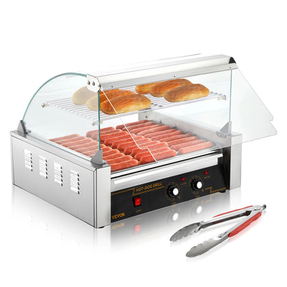 5/7/11 Rods Commercial Hot Dog Roller Electric Sausage Maker Barbecue Grill Machine for Camping Party Home Appliance