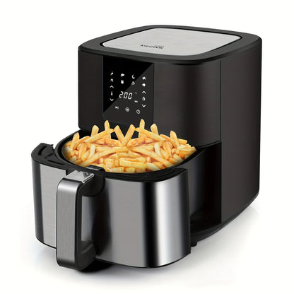 Large Air Fryer, 1500W 7QT AirFryer Cooker, Adjustable Temperature 100-400°F, 8 Presets Menu, Digital Touch Screen, Nons
