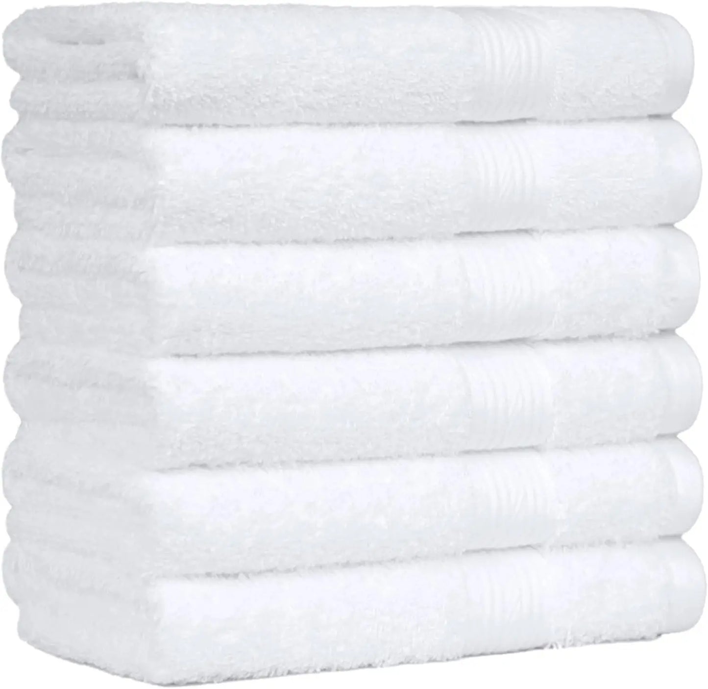 6 Piece Oversized 100% Cotton Bathroom Towel Set Fade Resistant Soft Absorbent 2 Bath 2 Hand 2 Washcloths Black