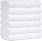 6 Piece Oversized 100% Cotton Bathroom Towel Set Fade Resistant Soft Absorbent 2 Bath 2 Hand 2 Washcloths Black