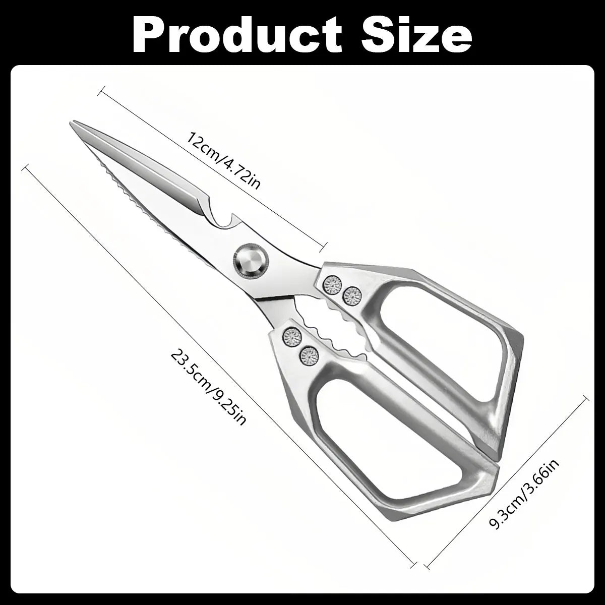 Stainless Steel Kitchen Shears Multifunctional Kitchen Tools Cutting Vegetables Meat Fish Food Scissors