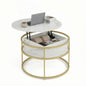 31. 5” Lift Top Coffee Table w/ Hidden Compartment & Side Shelves for Living Room