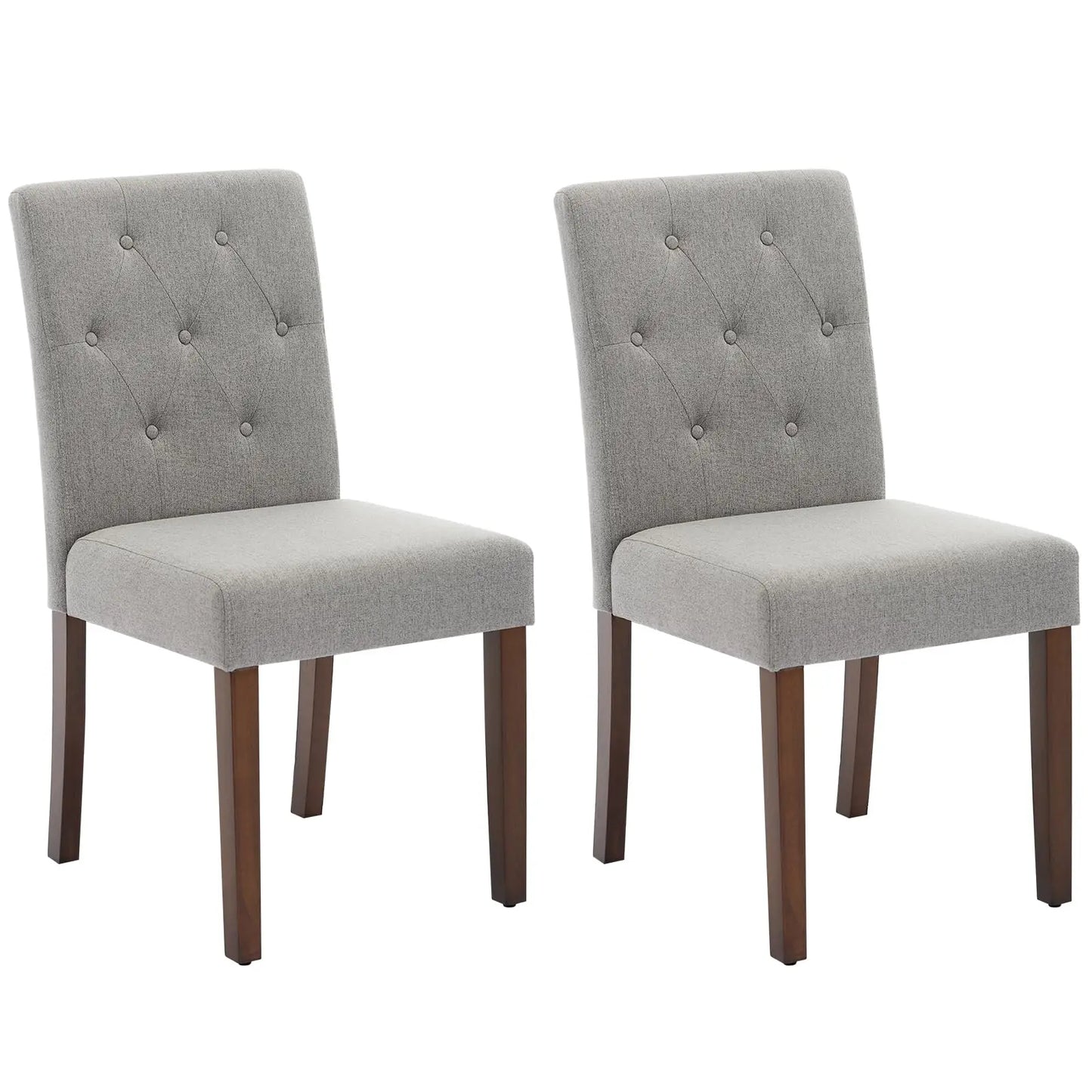 Dining Chairs Set of 2 Upholstered Parsons Diner Room Chair Sets Fabric Kitchen Chairs with Nailhead Trim/Sturdy Wood Legs and P