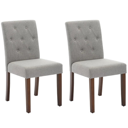 Dining Chairs Set of 2 Upholstered Parsons Diner Room Chair Sets Fabric Kitchen Chairs with Nailhead Trim/Sturdy Wood Legs and P