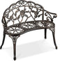 Patio Garden Bench Park Metal Rose Outdoor, Aluminium Vintage Antique