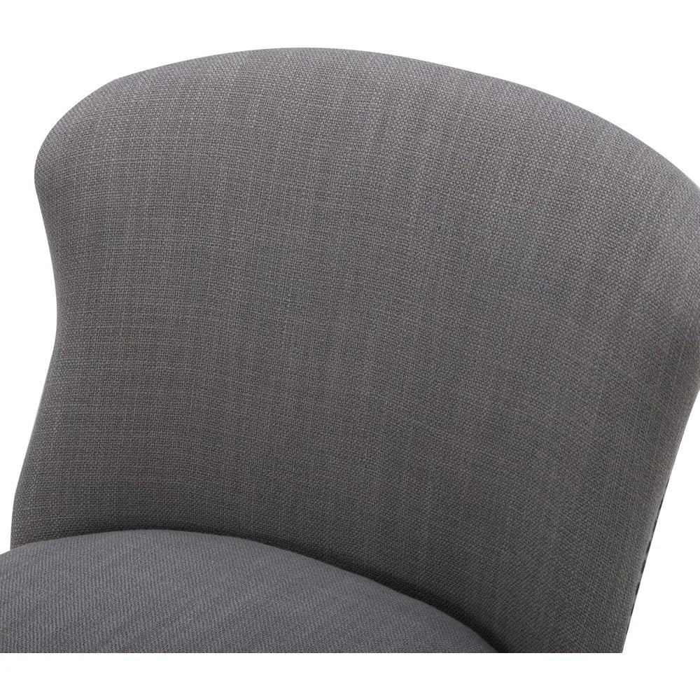 Counter Height Swivel Barstools, FSC Certified Upholstered Performance Fabric Bar Stools Set of 2, 26" Seat Height, Flint Grey