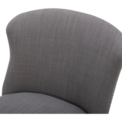 Counter Height Swivel Barstools, FSC Certified Upholstered Performance Fabric Bar Stools Set of 2, 26" Seat Height, Flint Grey