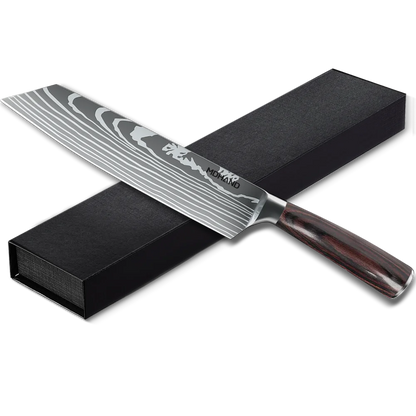 Utility Knife Ultra Sharp Japanese Stainless Steel Chef's Kitchen Cooking Tools Pakka Wood Handle Christmas Gift Box