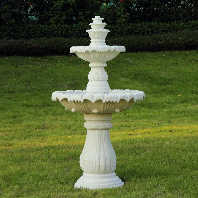 Outdoor garden, fish pond, water feature, courtyard floor-to-ceiling decoration Large European-style flowing water fountain,