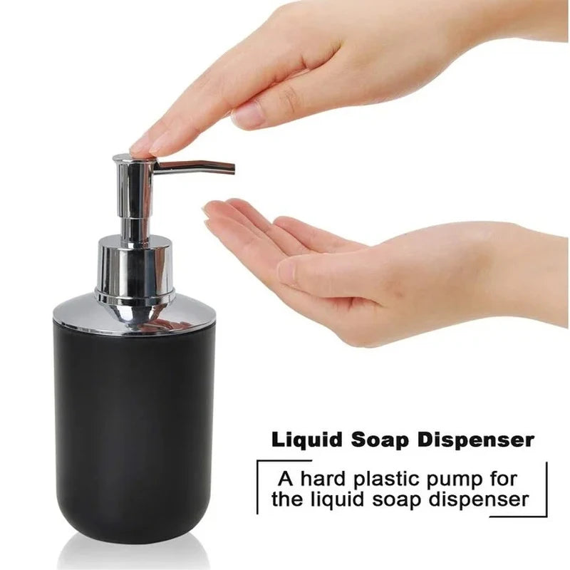 Luxury Bathroom Set Multipurpose Soap Dispenser Toothbrush Holder Toilet Brush Trash Can Soap Dish Home Bathroom Set 4/6pcs Pack