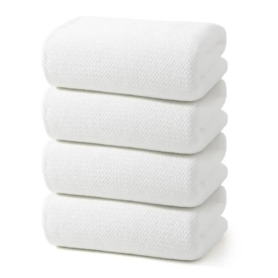 4 Pack Premium Bath Towels, Plush Coral Fleece Towels for Bathroom, Extra Large Bath Towels Set of 4 35 x 70 in, Super Soft High
