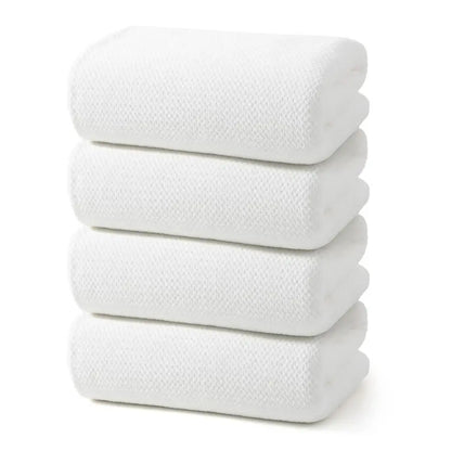4 Pack Premium Bath Towels, Plush Coral Fleece Towels for Bathroom, Extra Large Bath Towels Set of 4 35 x 70 in, Super Soft High