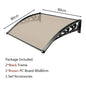 Door Window Awning Big Size PC Board Cover Outdoor Patio Canopy Sun Shelter Window Eaves Rain Cover Awning Aluminum Pergola