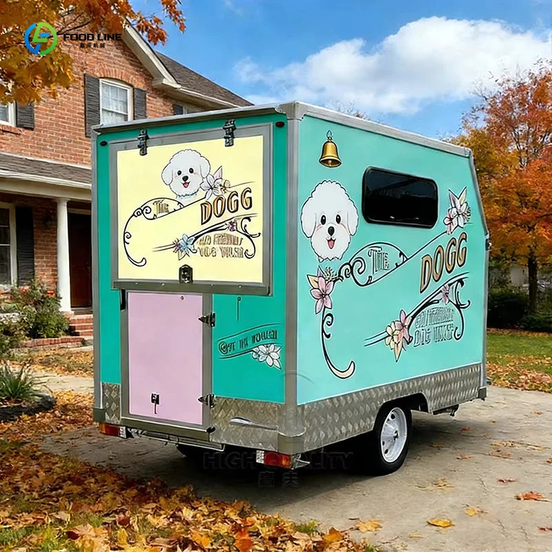 Customized New Mobile Pet Grooming Trailer With Suspension Structure To Improve Stability Ensure Road Safety