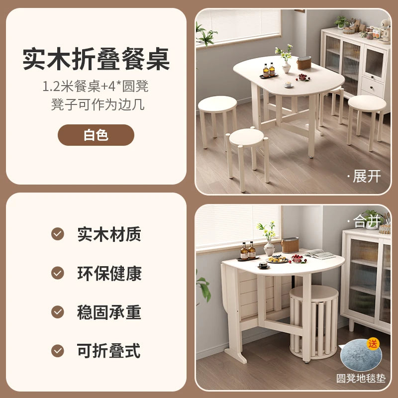 Dark Folding Dining Tables Slim Provincial Chic Modern Dining Tables Retro Mid Century Mesa Comedor Plegables Furniture For Home