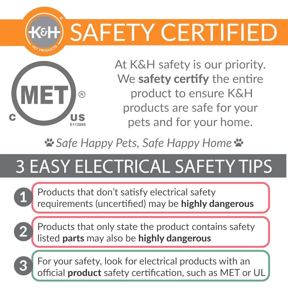 Thermo-Pet Bed Heated Pet Beds for Large Indoor Cats & Dogs, Calming Warming Pillow Pet Bed, Machine Washable