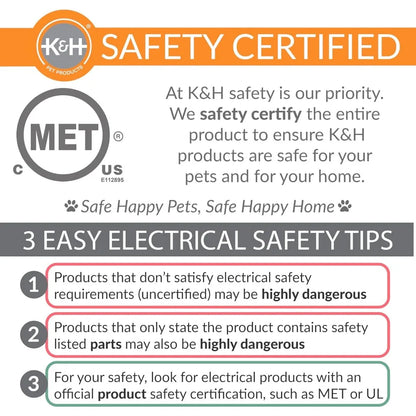 Thermo-Pet Bed Heated Pet Beds for Large Indoor Cats & Dogs, Calming Warming Pillow Pet Bed, Machine Washable