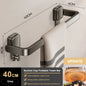 Suction Cup Folding Bathroom Hand Towel Rack Towel Holder Wall Mount No Drill Mount 30/40/50cm Towel Bar Apartment
