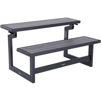 Outdoor Convertible Bench, 55 Inch, Harbor Gray