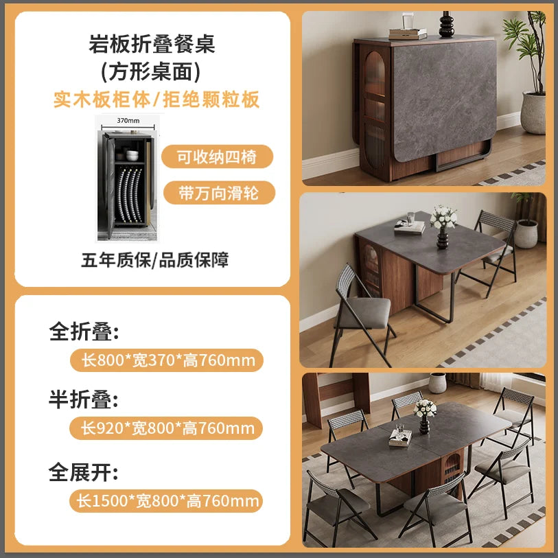 Foldable Wabi Sabi Dining Tables Mid Century Space Saving Design Waterproof Dining Tables Unique Retro Столы Обеденные Furniture