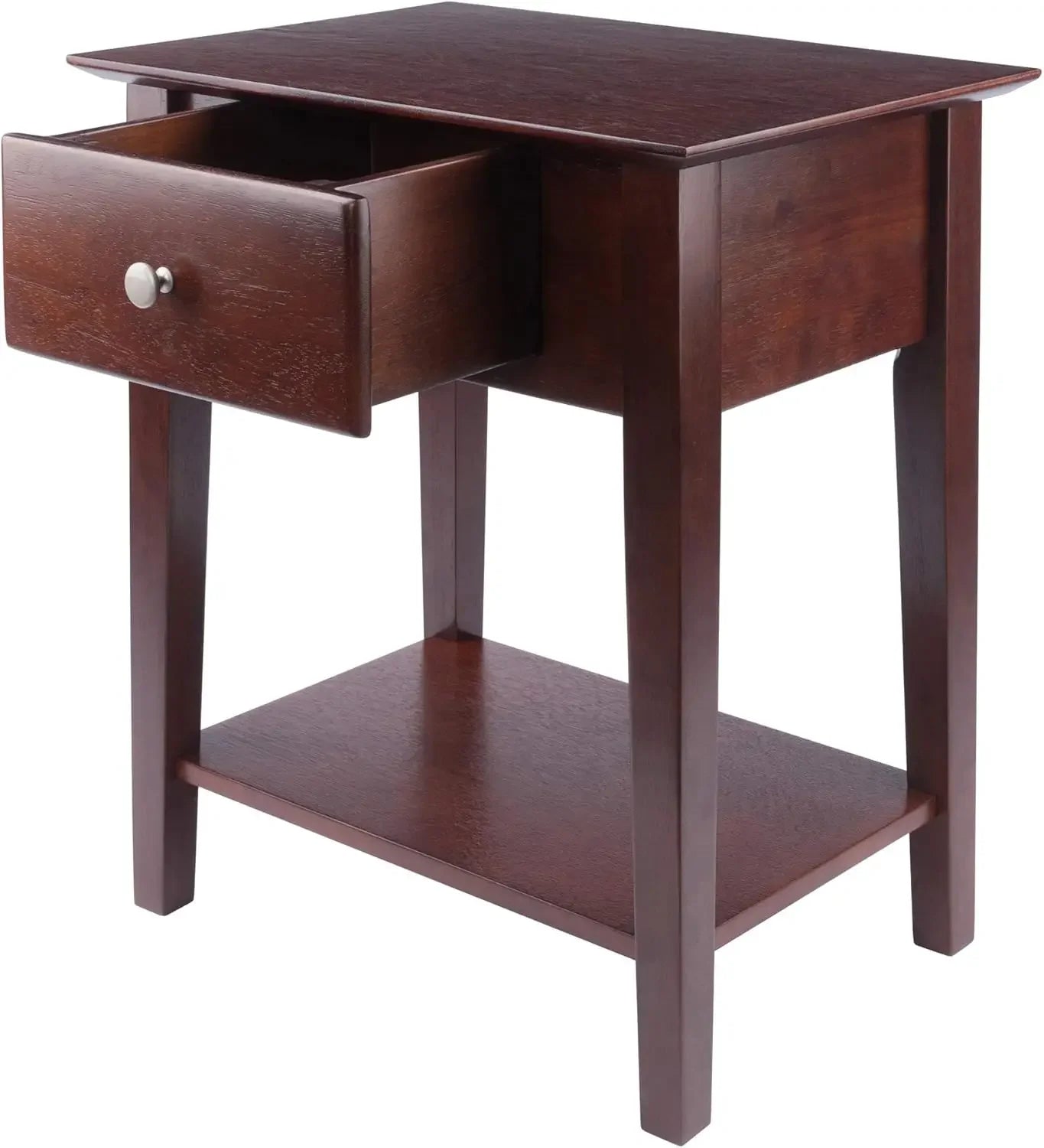 Wood Shaker Accent Table, Antique Walnut