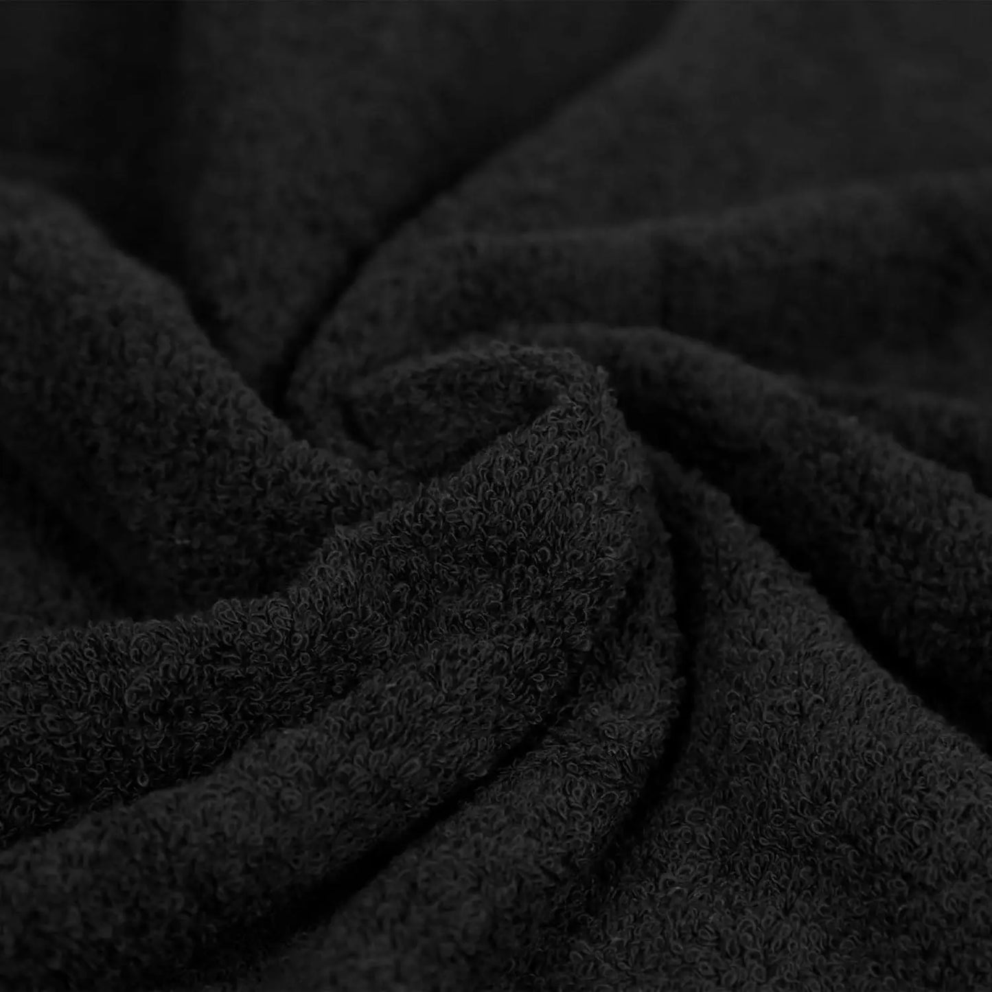 6 Piece Oversized 100% Cotton Bathroom Towel Set Fade Resistant Soft Absorbent 2 Bath 2 Hand 2 Washcloths Black