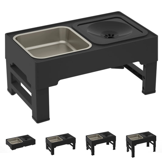 3 In 1 Pet Stainless Steel Water and Food Bowls