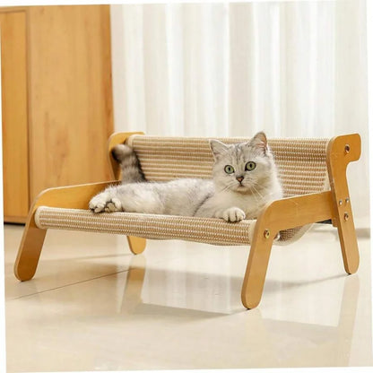 Cat Hammock Sofa - Durable Lint-Free Large Cat Scratching Post | 2-In-1 Rest And Scratch Pet Furniture, Suitable For All Seasons