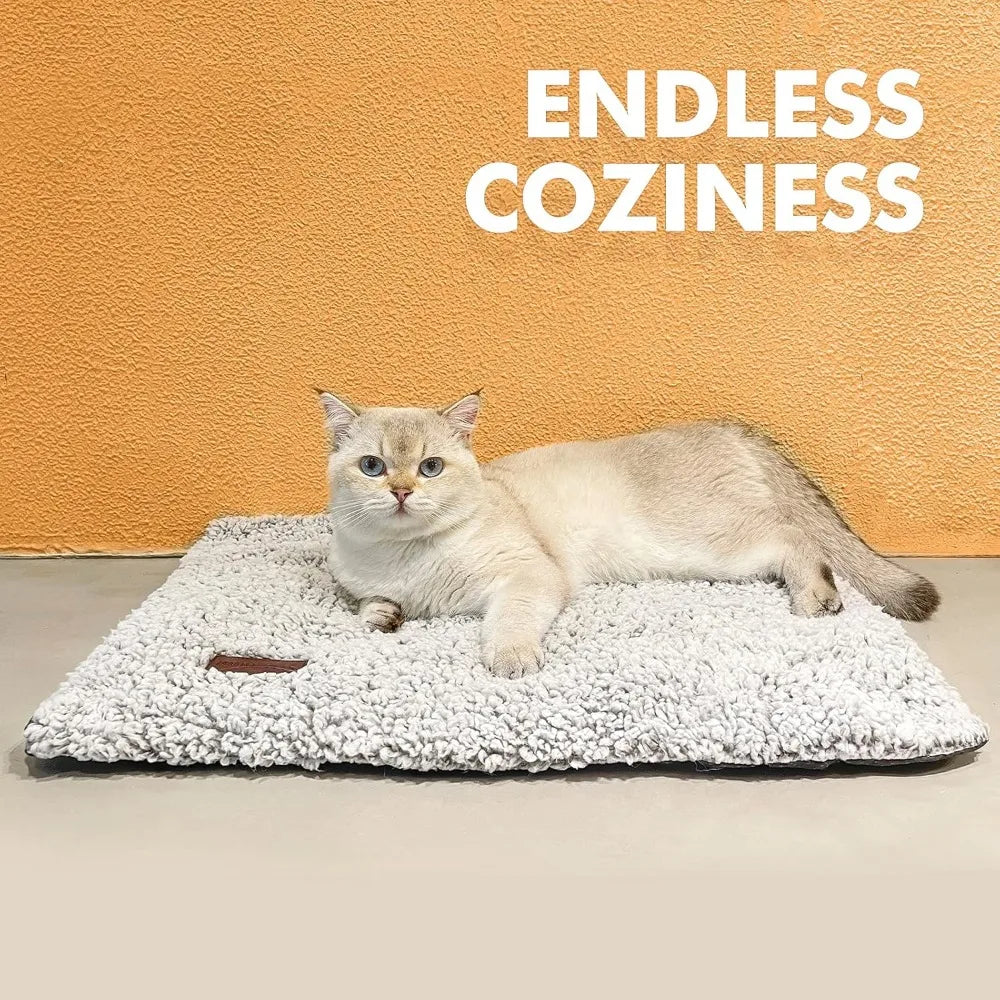 Self Warming Cat Bed Self Heating Cat Dog Mat 24 x 18 inch Extra Warm Thermal Pet Pad for Indoor Outdoor Pets with Removable Cov
