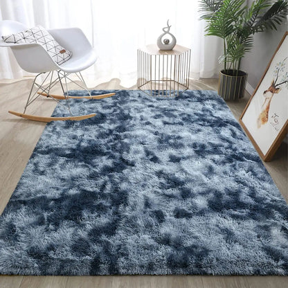 Lochas Super Soft Plush Tie Dye Velvet Rugs for Home Decor