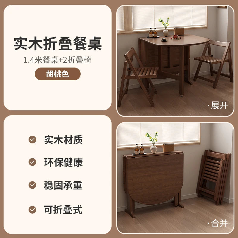 Dark Folding Dining Tables Slim Provincial Chic Modern Dining Tables Retro Mid Century Mesa Comedor Plegables Furniture For Home