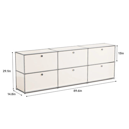 Modern Storage Cabinet Versatile Free-Standing Organizer for Living Room Bedroom and Home Office Bookshelf