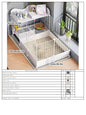 Rabbit Cage, Indoor Rabbit Cage for Home Use, Anti-Urination, Large Pet Enclosure, Double-Layer Small Pet New Type House