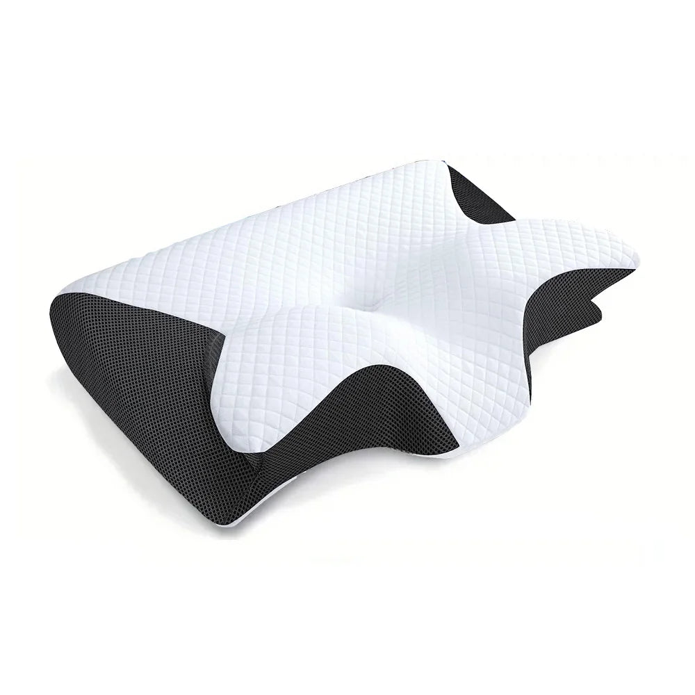 1pc Memory Foam Cervical Pillow, 2 in 1 Ergonomic Contour Orthopedic Pillow for Neck Pain, Contoured Support Pillows