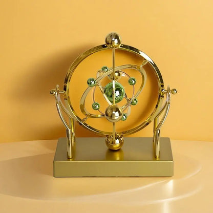 Celestial Orbit Pendulum Perpetual Motion Machine, Kinetic Art Desk Decor, Astronomy Model for Home Office, Rotating Sculpture
