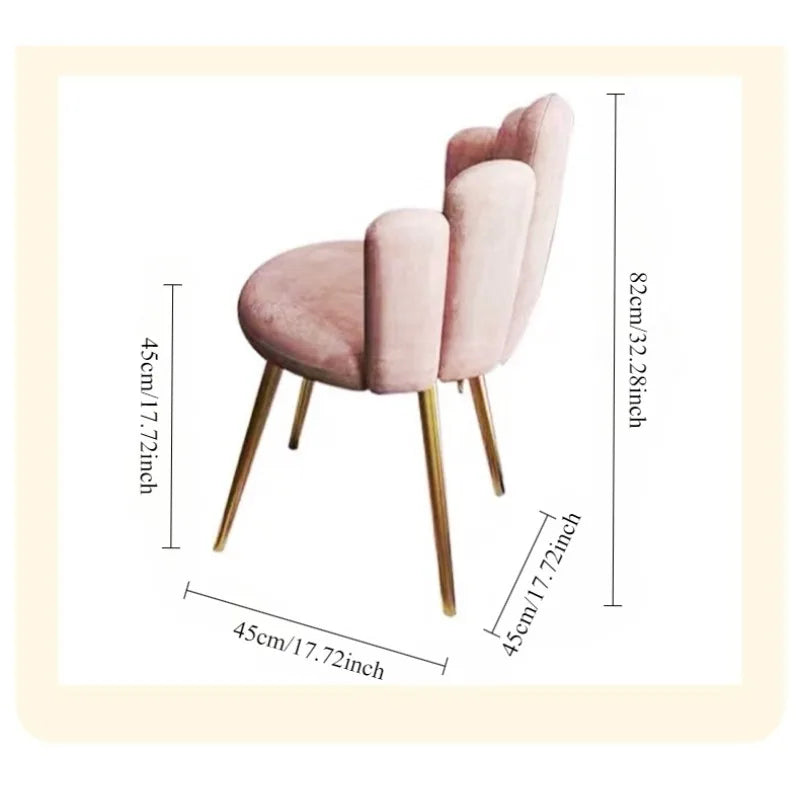 Household dining chair petal chair wholesale designer restaurant back chair soft bag dining chair spot negotiation leisure chair