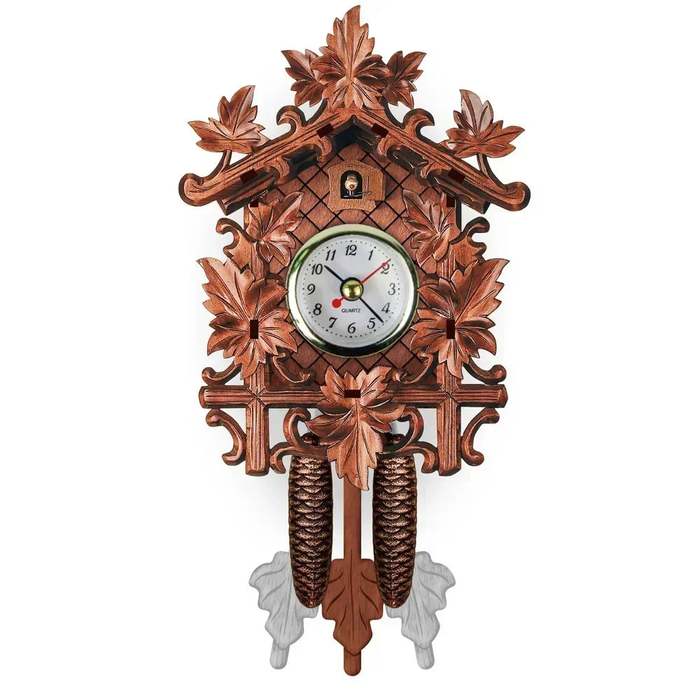Wooden Hanging Wall Clock Bird Alarm Clock Cuckoo Clocks For Home Kid's Room Decoration Quartz Watch Decorative Home Decor