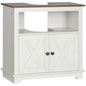 Farmhouse Under Sink Bathroom Cabinet, Pedestal Vanity Storage Cabinet with Double Doors and Storage Shelves, Bathroom