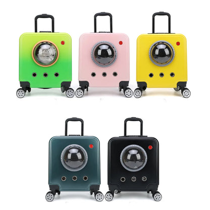 Pet Outdoor Portable Suitcase Cat Bag Dog Airline Approved Transport Carrier Space Bag Large Capacity Travel Trolley Case