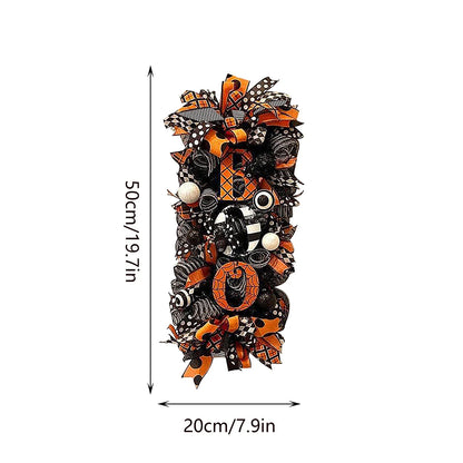 Halloween Wreath Garland Door Hanging Decoration  BOO Doorplate Pumpkin Pendant
