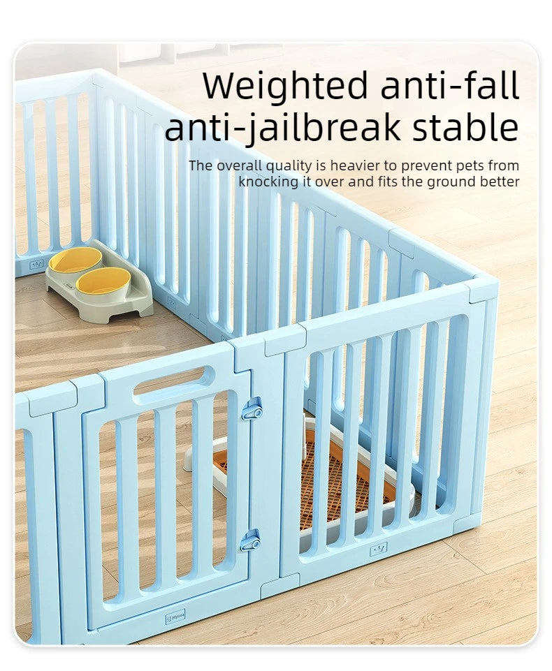 DIY Puppy Playpen Adjustable Plastic Dog Play Fence Safety Door Indoor Dogs Fences Portable Small Medium Dogs Pet Cage Enclosure