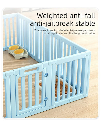 DIY Puppy Playpen Adjustable Plastic Dog Play Fence Safety Door Indoor Dogs Fences Portable Small Medium Dogs Pet Cage Enclosure