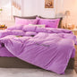 Winter warm milk velvet duvet cover 220x240 bedding set couple luxury double bed quilt cover twin full queen king size
