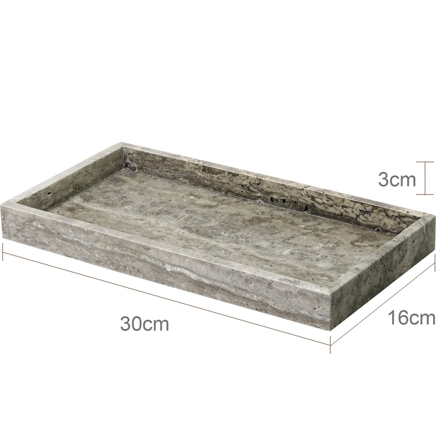 Grigio Travertino Bathroom Accessories Sets Vintage Marble Soap Holder Soap Dispenser Vanity Tray Bathroom Set
